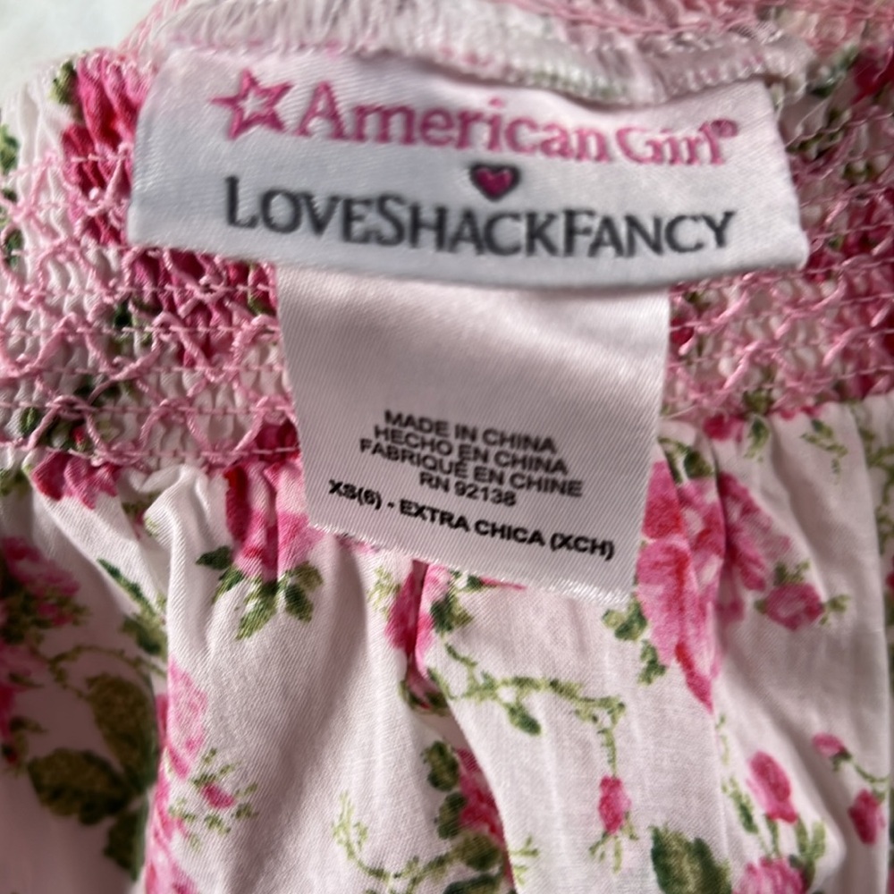 LoveShackFancy x American Girl Hi-Lo Floral Skirt PINK MELODY XS (6) A599 - Picture 7 of 7